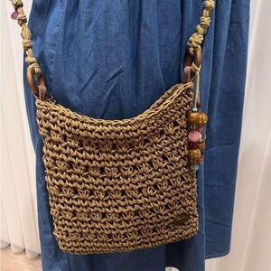 boho crossbody handbag ,beaded perfect for spring